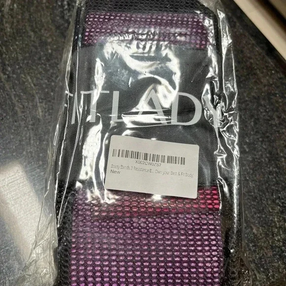 NEW Booty Bands with Carry bag Fit Lady Resistance Set of 3 Bands NWT NEW - Picture 2 of 11